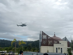 Cek Rute Kedatangan Presiden RI, Tiga Helikopter Mengudara di Langit Konawe