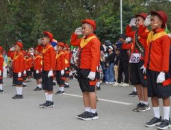 Puluhan Barisan Gerak jalan Indah Tingkat Sekolah Dasar Meriahkan HUT RI ke-79 di Konawe