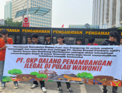 HP21N dan KOMANDO Gelar Aksi Unjuk Rasa di Kantor Harita Grub, Tuntut PT. GKP Keluar dari Pulau Wawonii